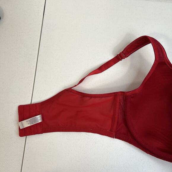 Cacique Size 40DDD Balconette Bra Lightly Lined Full Coverage Underwire Red - Picture 11 of 14